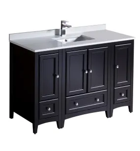 Fresca Oxford 48 Espresso Traditional Bathroom Cabinets w/ Top & Sink