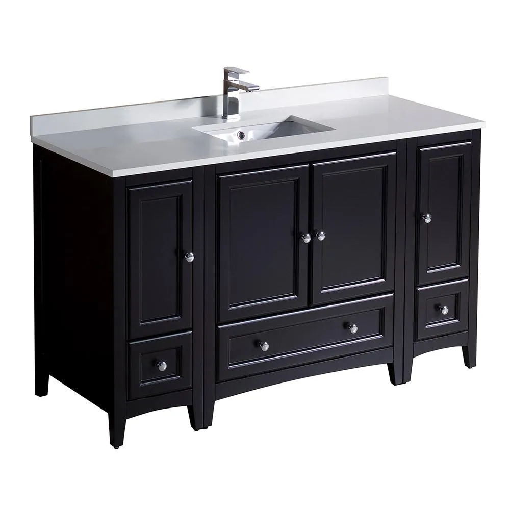 Fresca Oxford 54 Espresso Traditional Bathroom Cabinets w/ Top & Sink