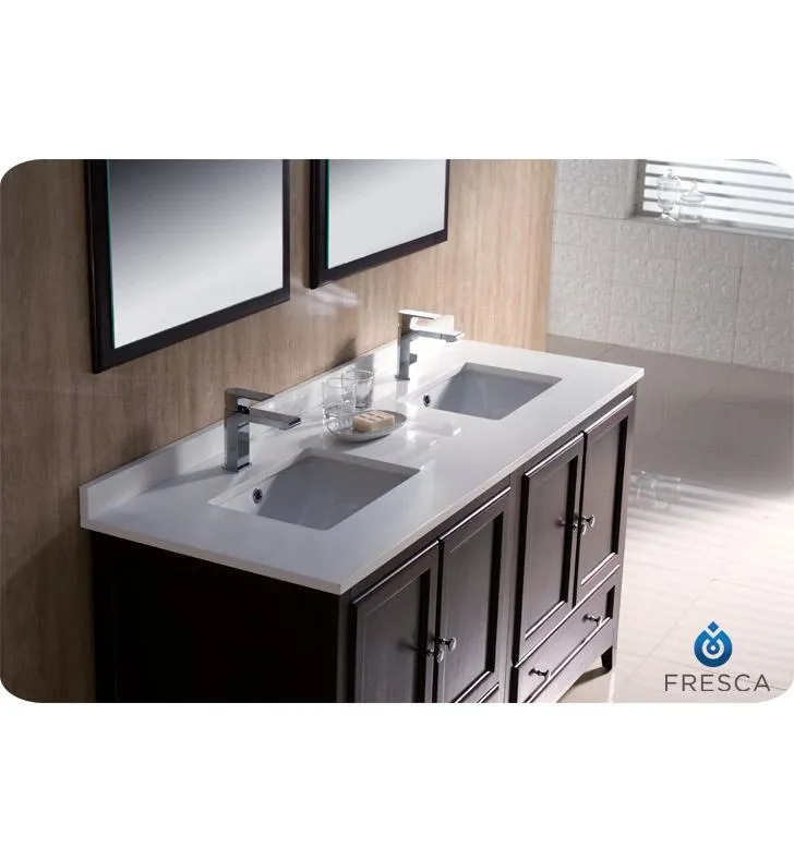 Fresca Oxford 60 Double Sink Vanity