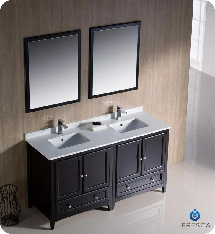 Fresca Oxford 60 Double Sink Vanity