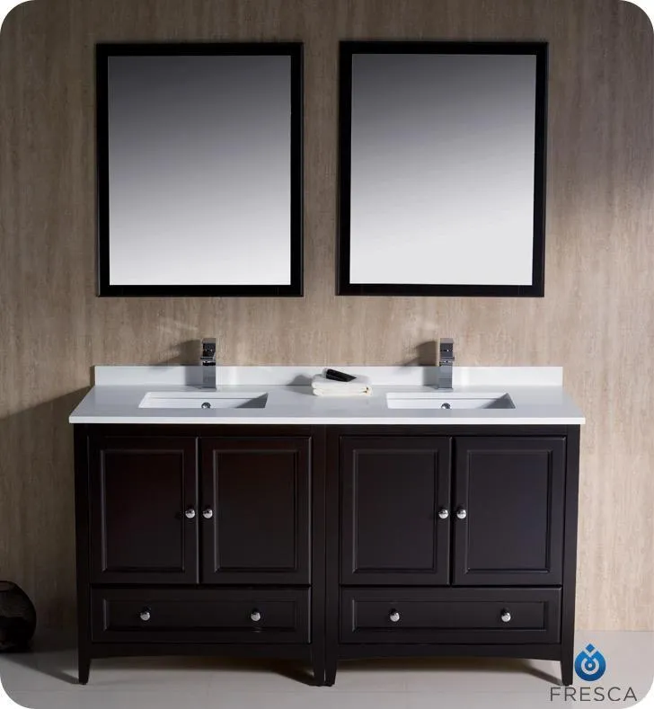 Fresca Oxford 60 Double Sink Vanity