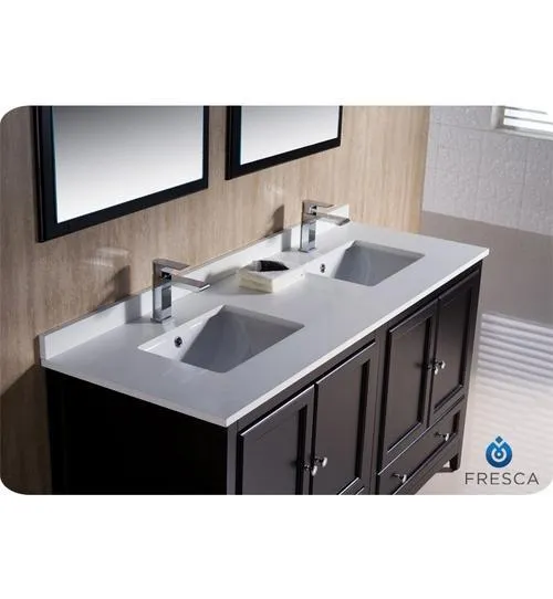 Fresca Oxford 60 Double Sink Vanity