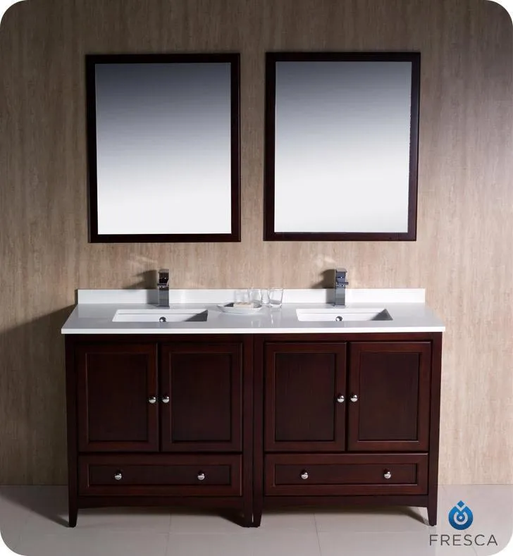 Fresca Oxford 60 Double Sink Vanity