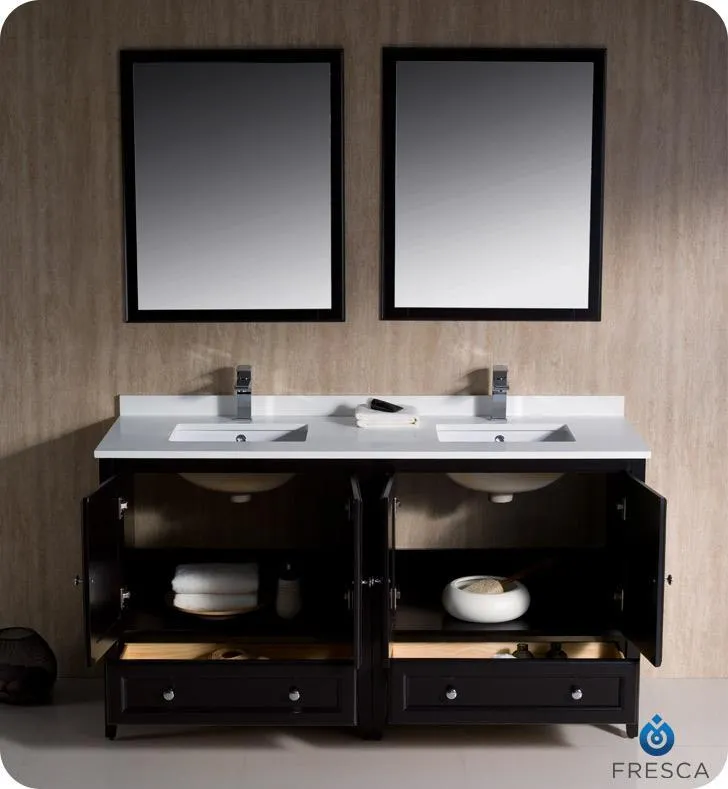 Fresca Oxford 60 Double Sink Vanity