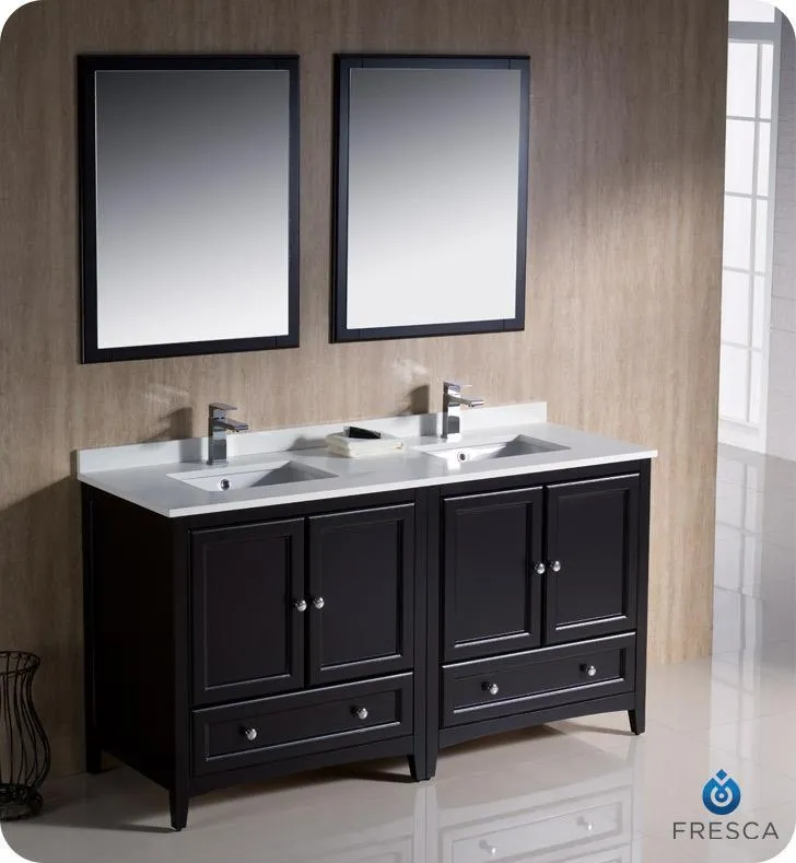 Fresca Oxford 60 Double Sink Vanity