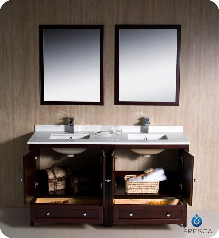 Fresca Oxford 60 Double Sink Vanity