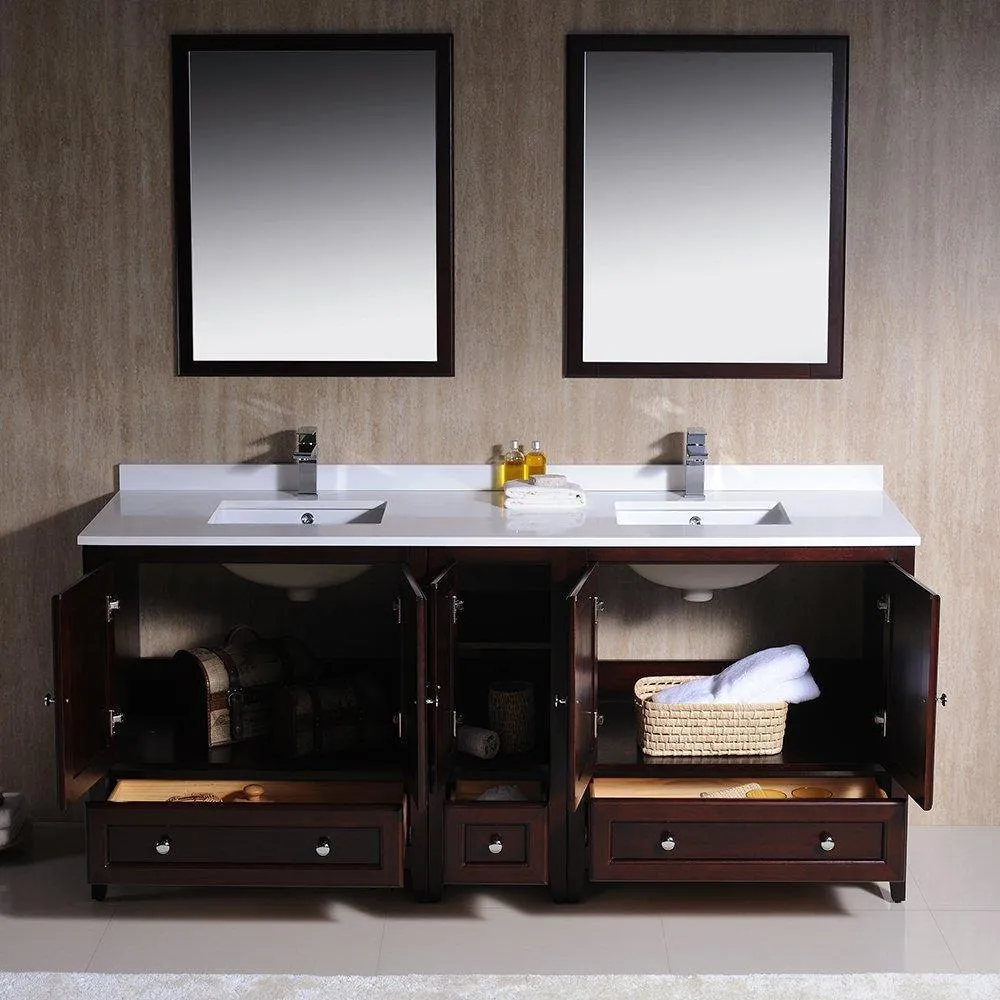 Fresca Oxford 72 Double Sink Vanity