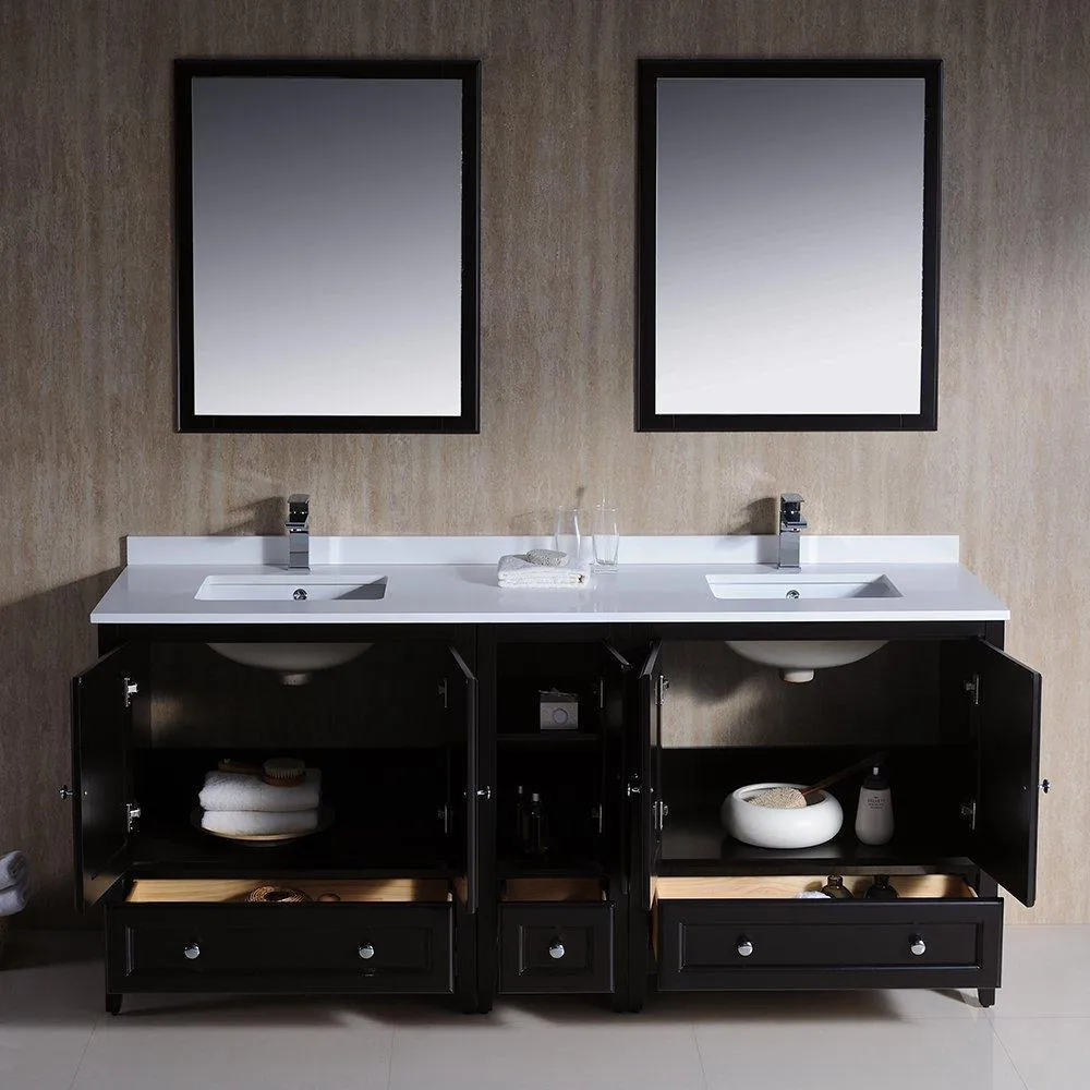 Fresca Oxford 72 Double Sink Vanity