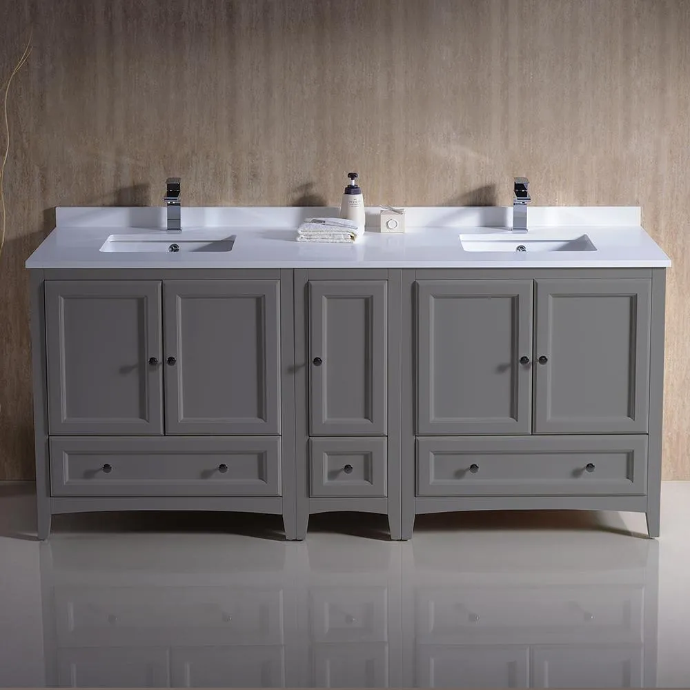 Fresca Oxford 72 Traditional Double Sink Bathroom Cabinets