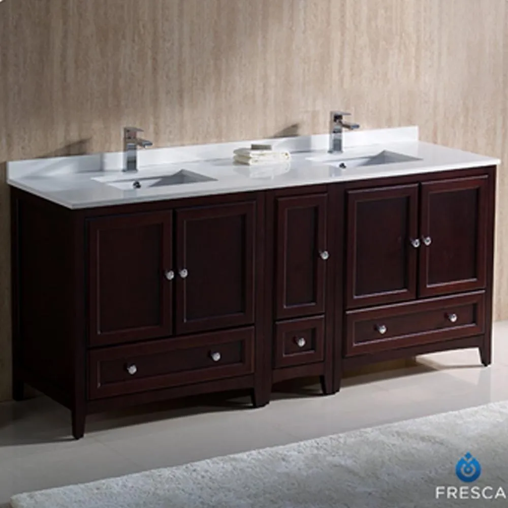 Fresca Oxford 72 Traditional Double Sink Bathroom Cabinets