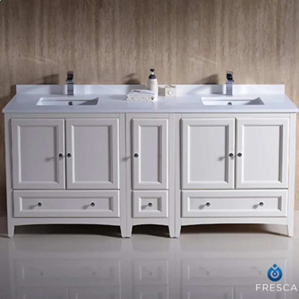 Fresca Oxford 72 Traditional Double Sink Bathroom Cabinets