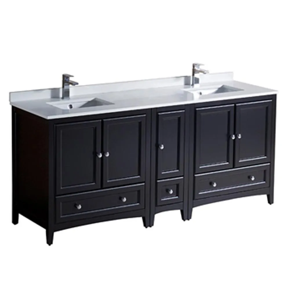 Fresca Oxford 72 Traditional Double Sink Bathroom Cabinets