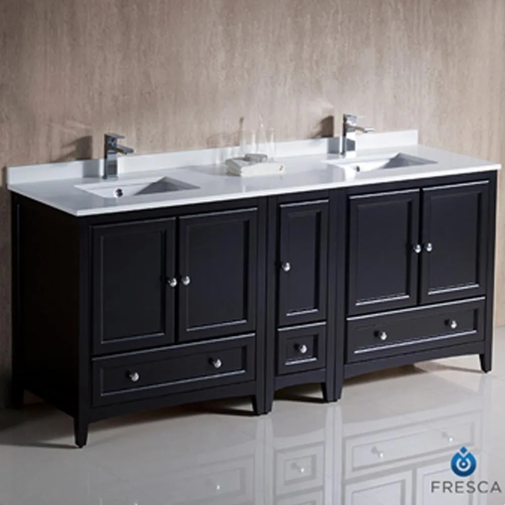 Fresca Oxford 72 Traditional Double Sink Bathroom Cabinets