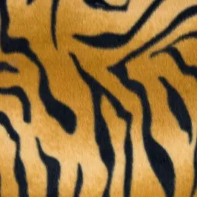 Gold | Black Zebra Print Fleece Fabric