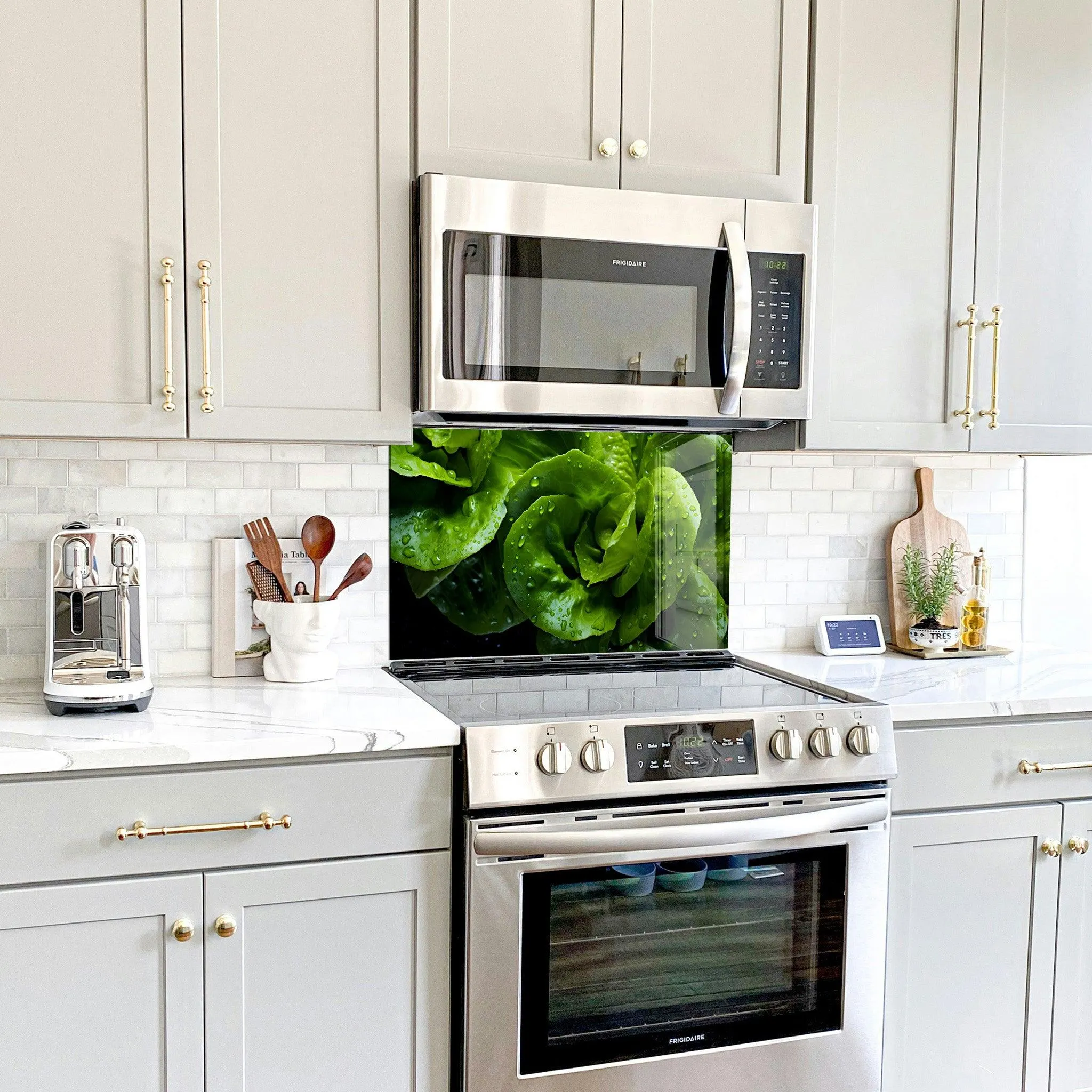 Green Lettuce | Glass Printed Backsplash for your Kitchen