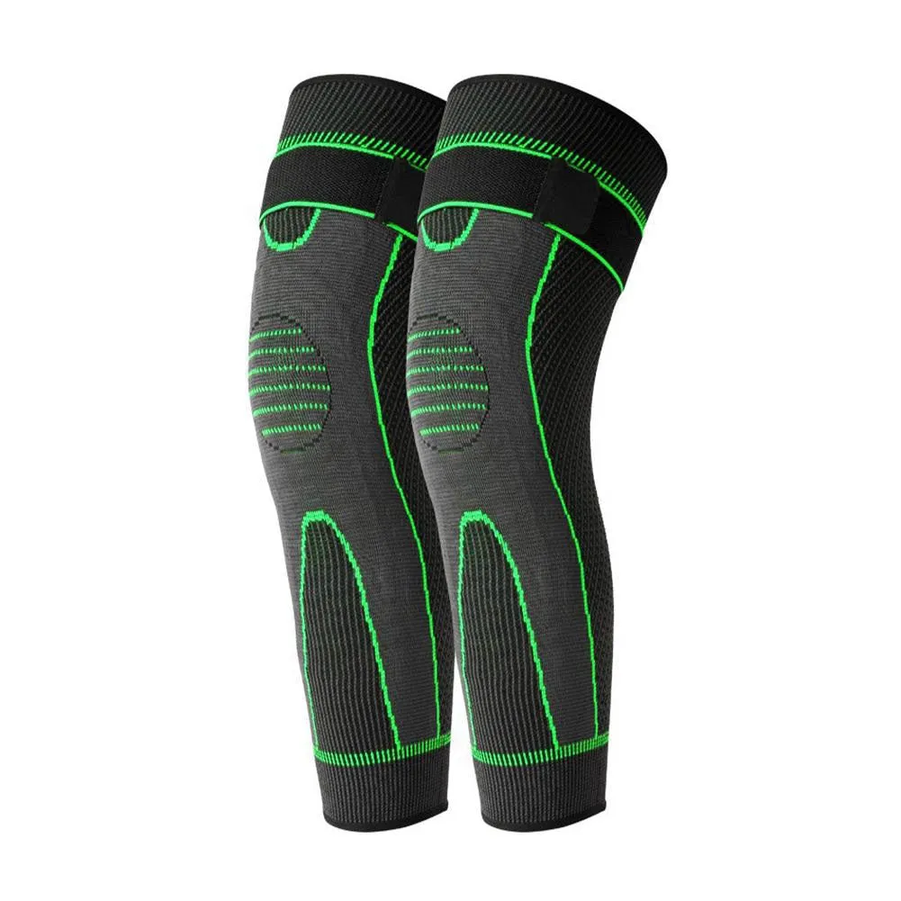 GRW Ultra Knee Pads Long Compression Sleeve Support Fitness Gear Leg Brace Protector (1 Pc)