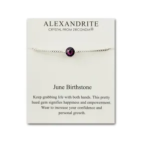 June (Alexandrite) Birthstone Bracelet Created with Zircondia® Crystals