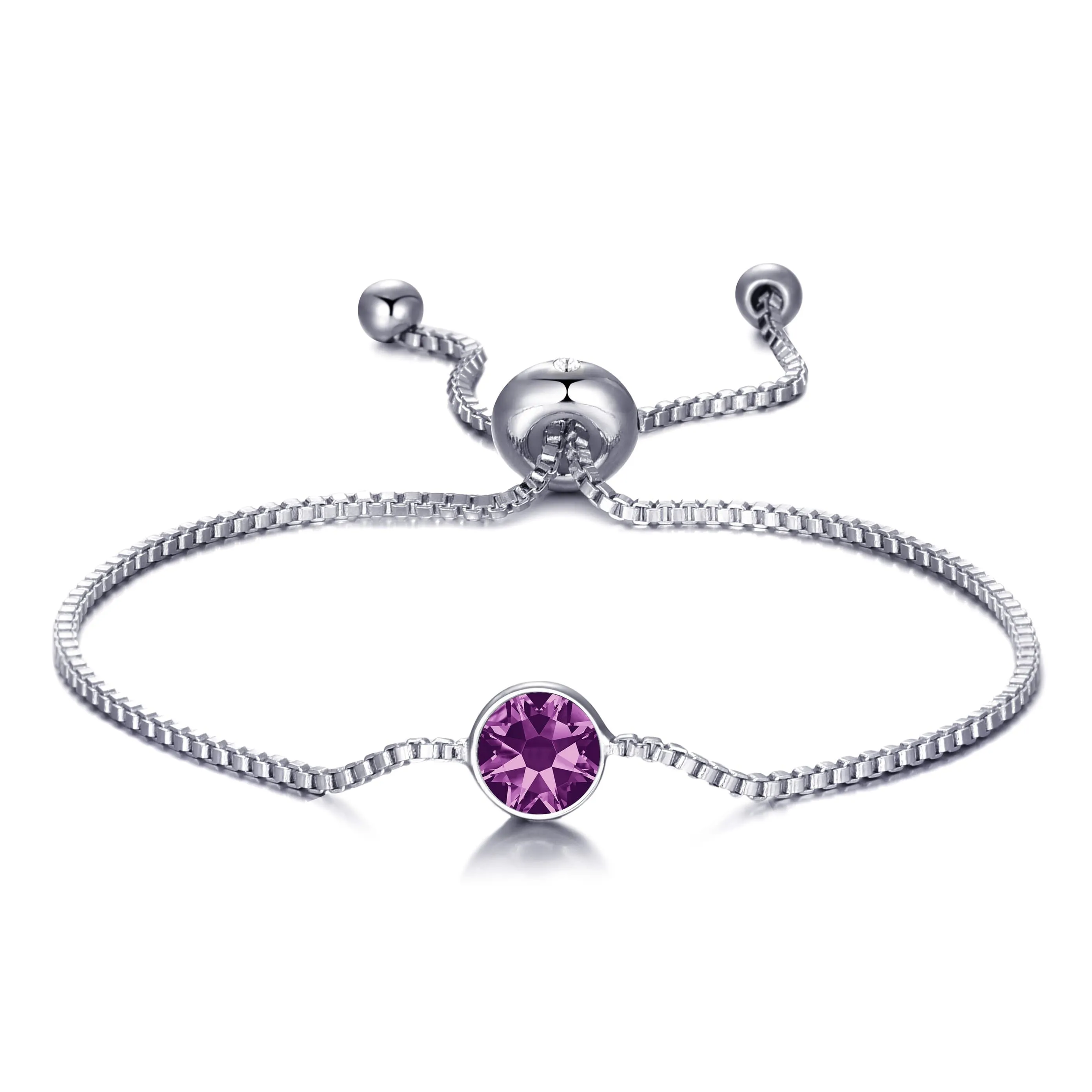 June (Alexandrite) Birthstone Bracelet Created with Zircondia® Crystals