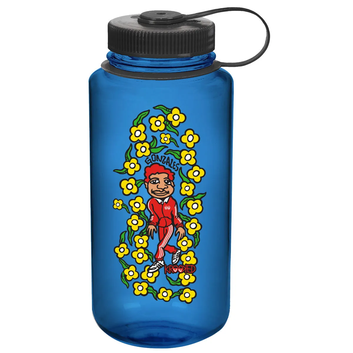 Krooked Gonz Sweatpants Water Bottle - Blue