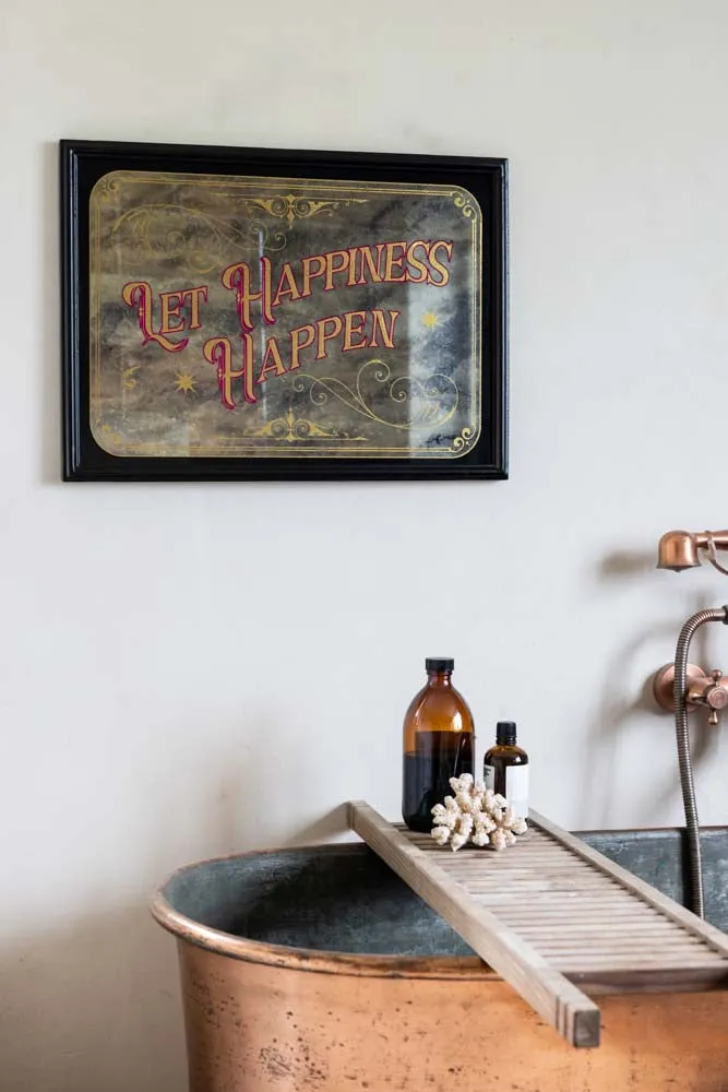 Let Happiness Happen Mirror Wall Art