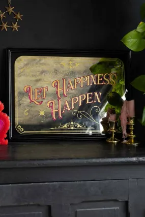 Let Happiness Happen Mirror Wall Art