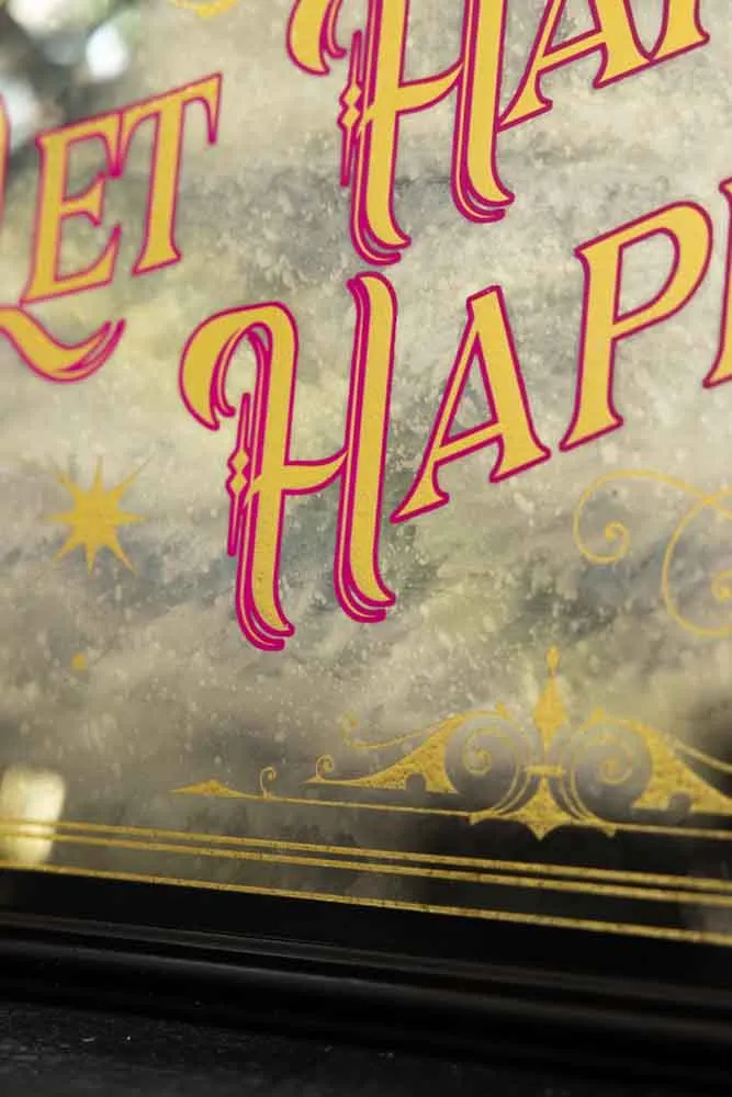 Let Happiness Happen Mirror Wall Art