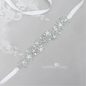 Megan Starfish wedding dress sash belt - color options available