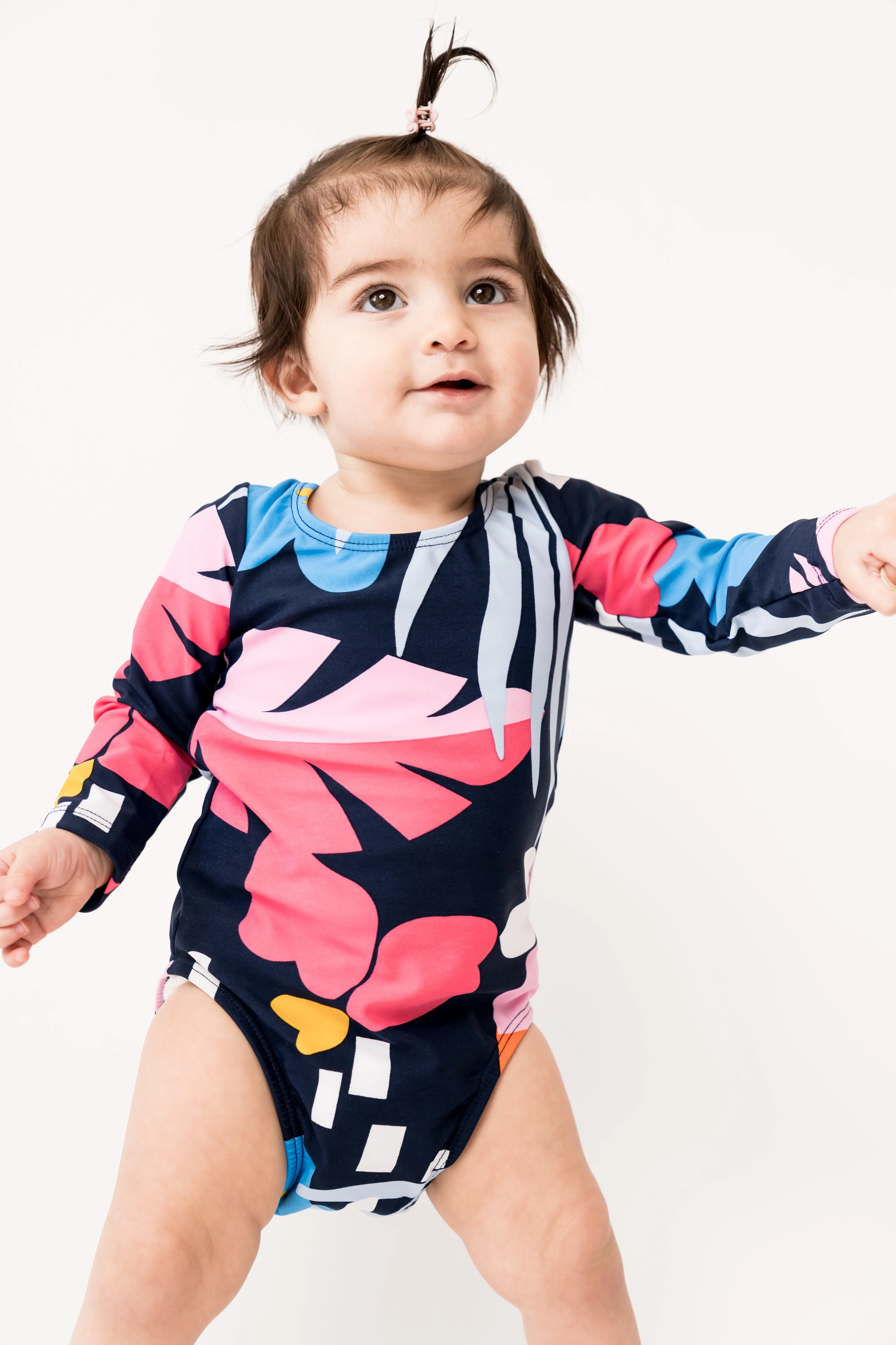 Mini Surfer Girl One Piece | Blue Floral