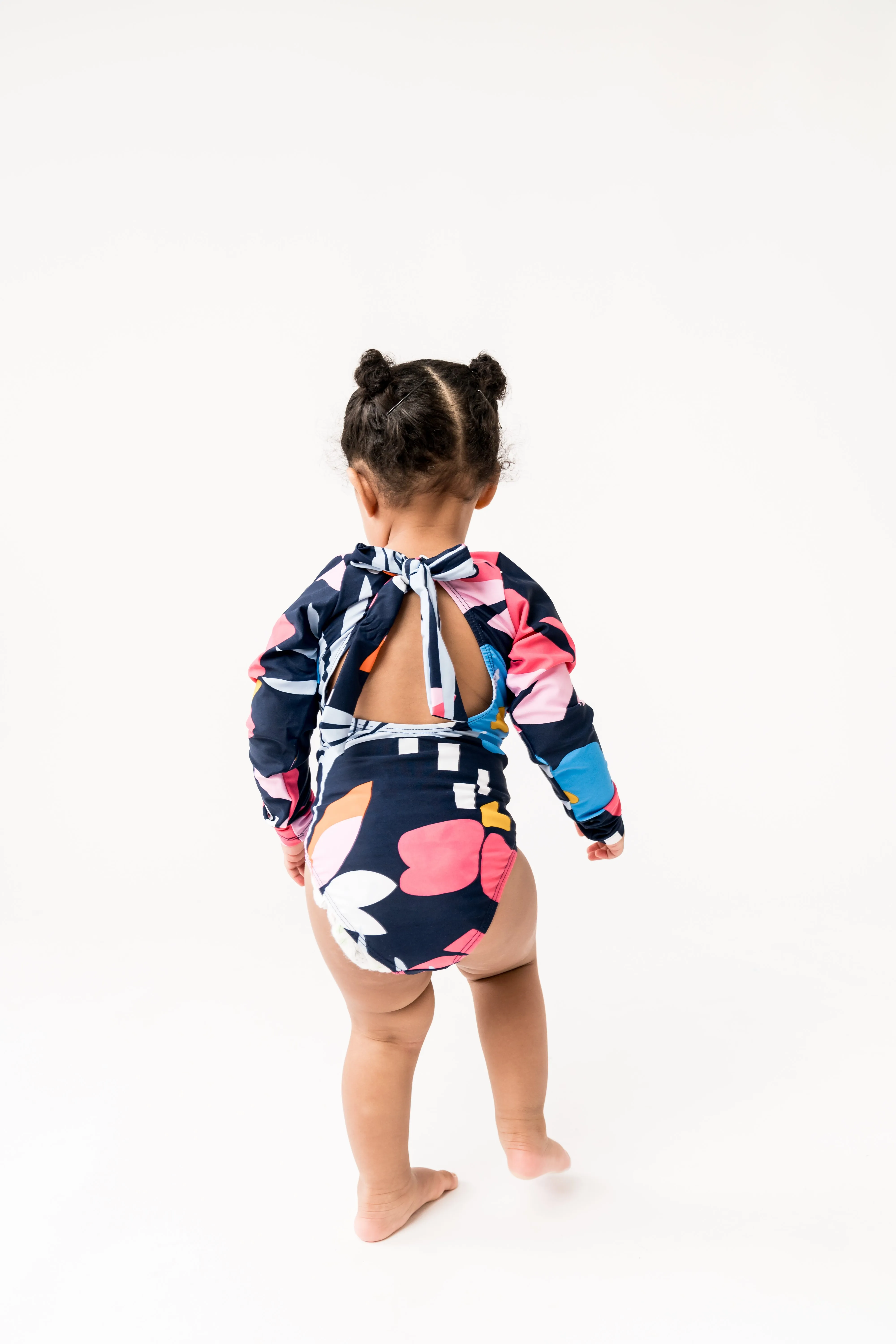 Mini Surfer Girl One Piece | Blue Floral