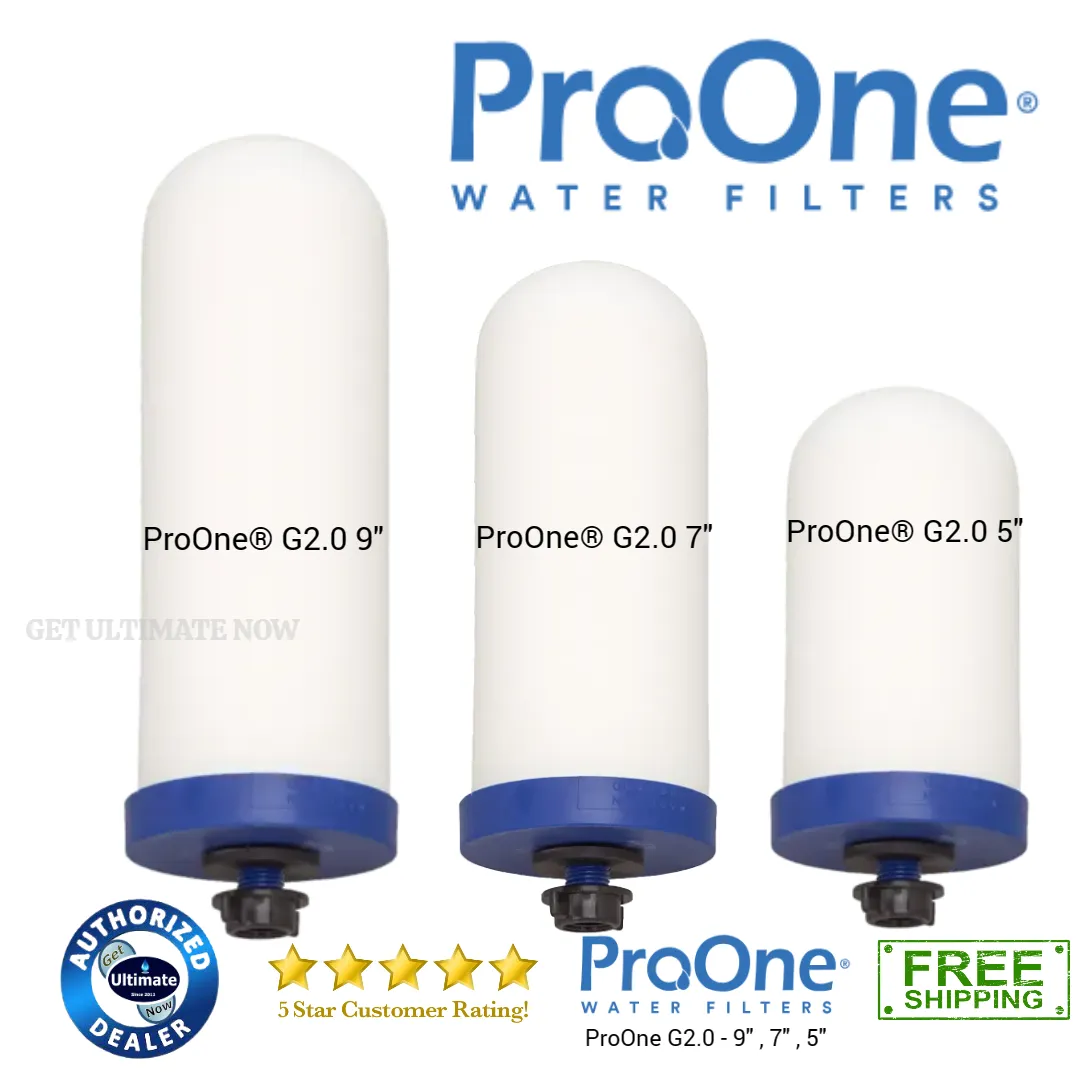 Proone Replacement Water Filters ( 5 inch G2.0 , 7 inch G2.0 , & 9 inch G2.0 )