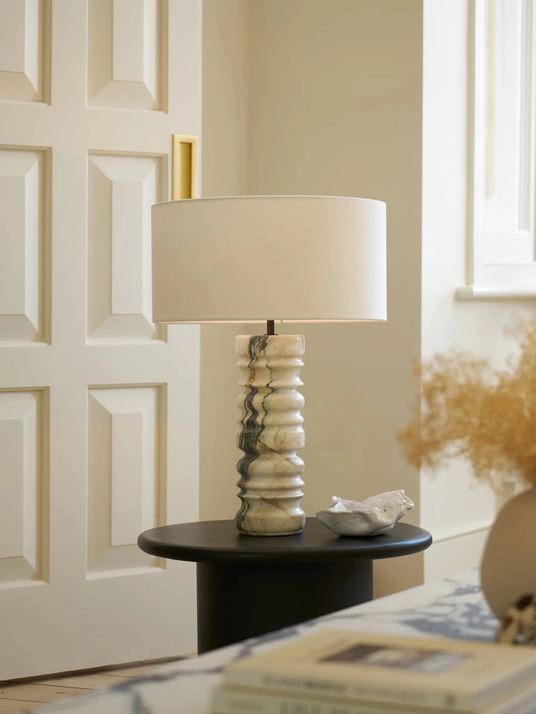 Renee - large Voila Calacatta marble table lamp