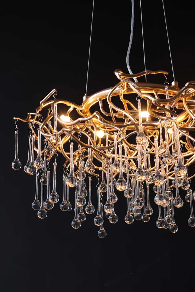 Rose Gold Droplet Chandelier