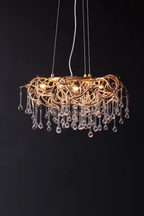 Rose Gold Droplet Chandelier