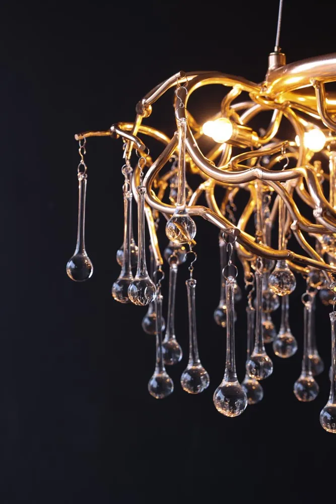 Rose Gold Droplet Chandelier