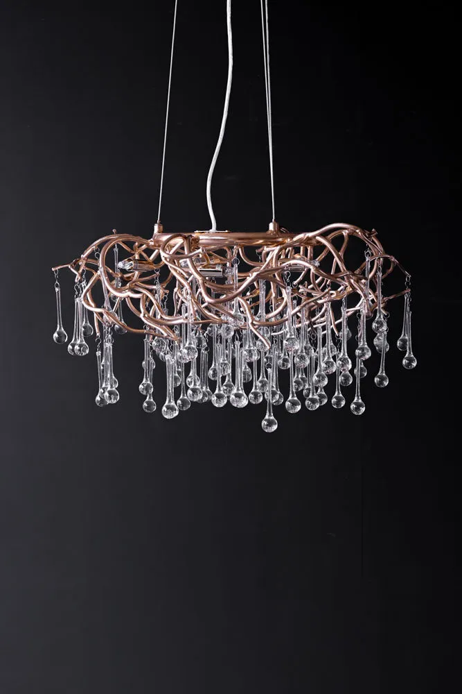 Rose Gold Droplet Chandelier