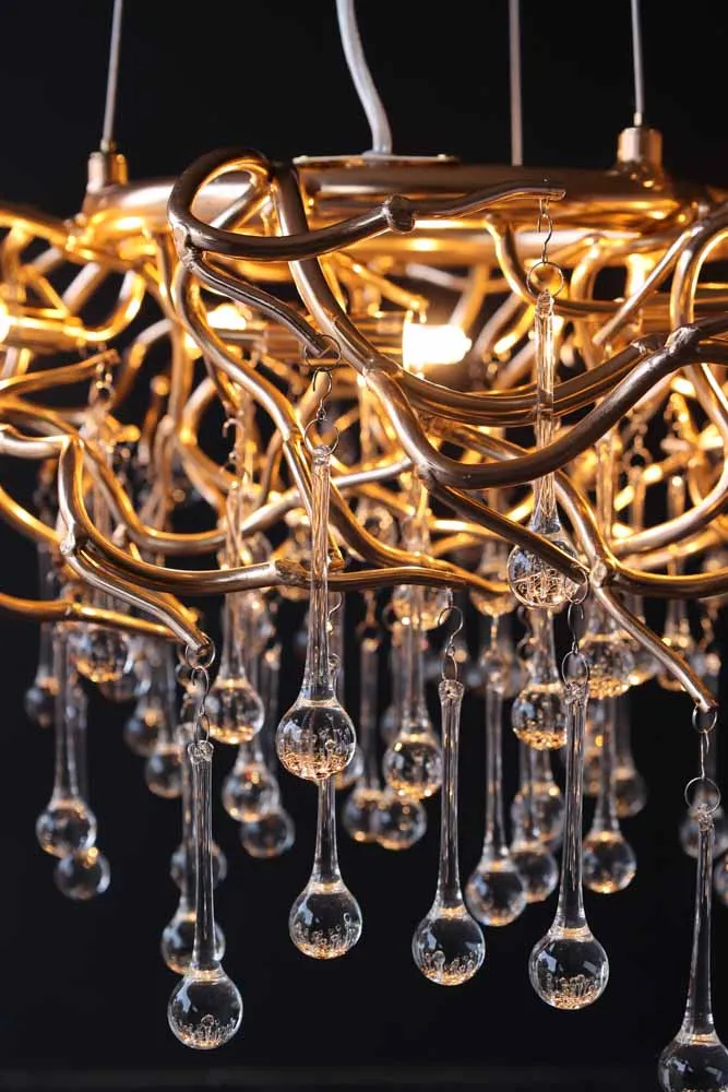 Rose Gold Droplet Chandelier