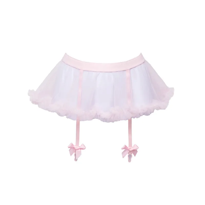 Sexy Kawaii Garter Belt Clip Ruffled Puff Skirt