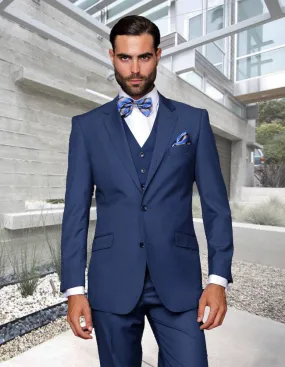 STAVROS 3 PC INDIGO MODERN FIT SUIT