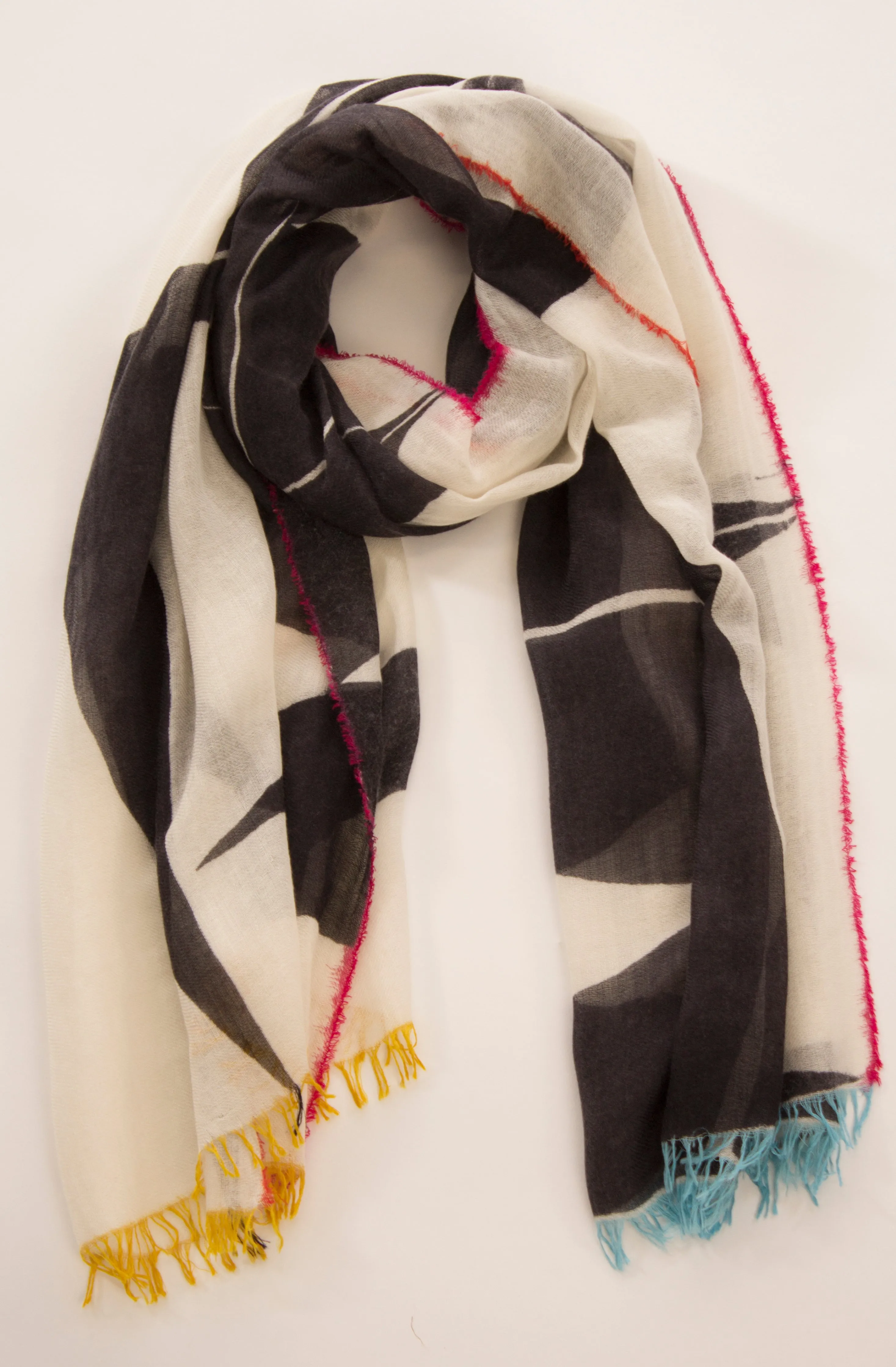 Superfine Cashmere Scarf - Giant Geometric (JKD 60c)