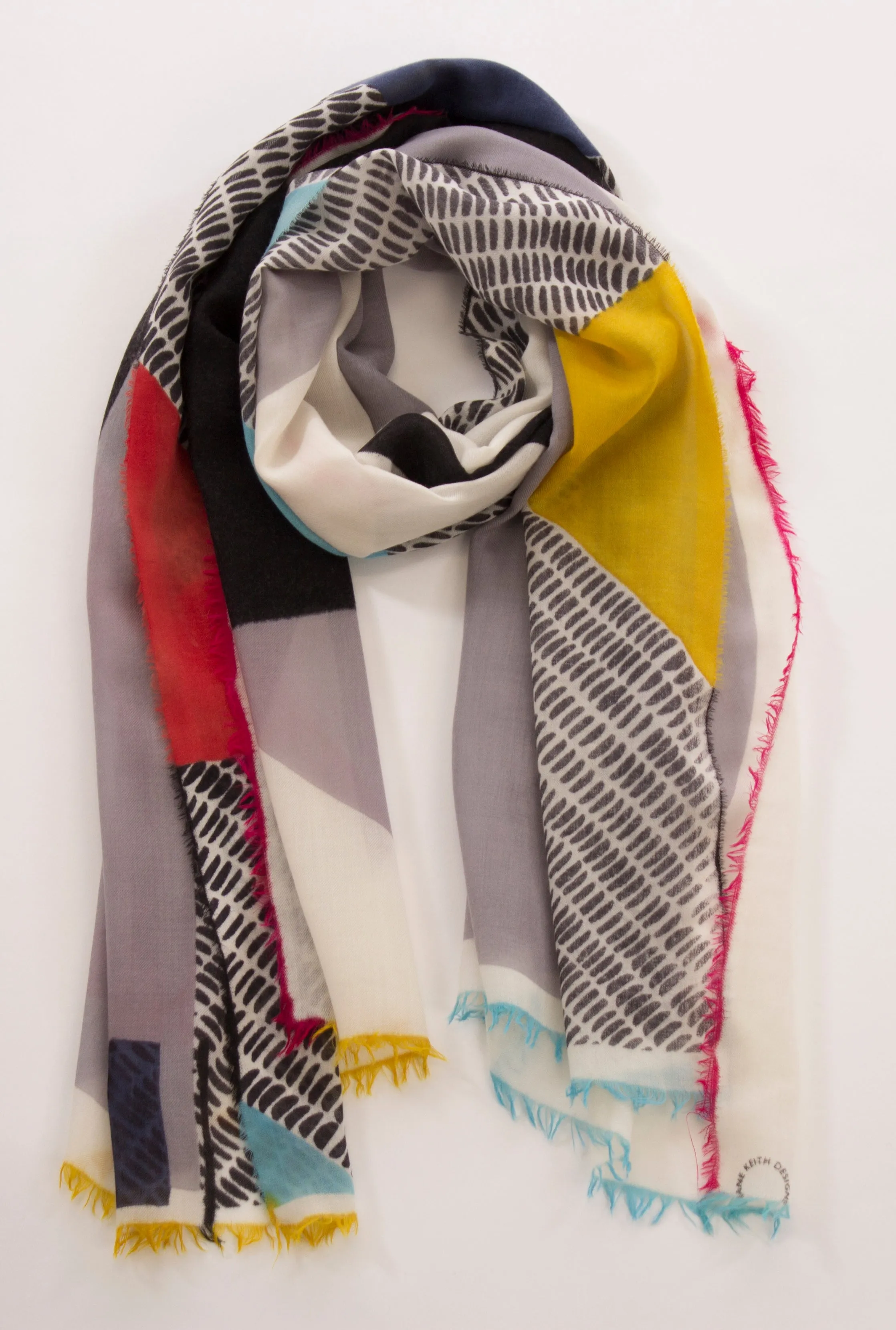 Superfine Cashmere Scarf - Half Moons (JKD 61c)