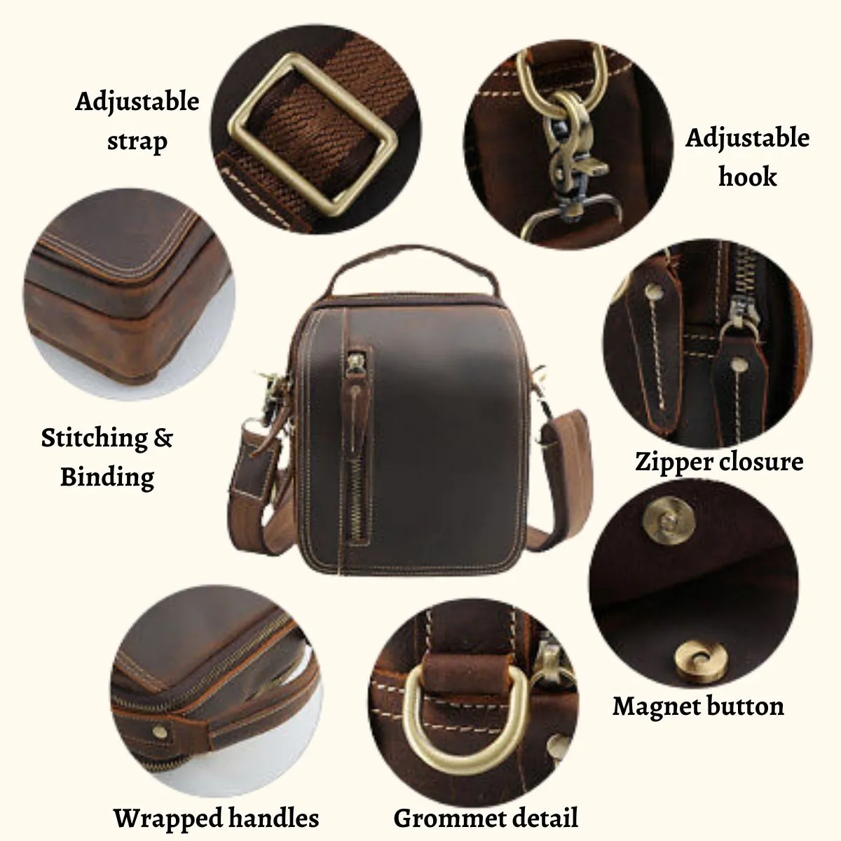 The King's Messenger - Leather Crossbody Bag