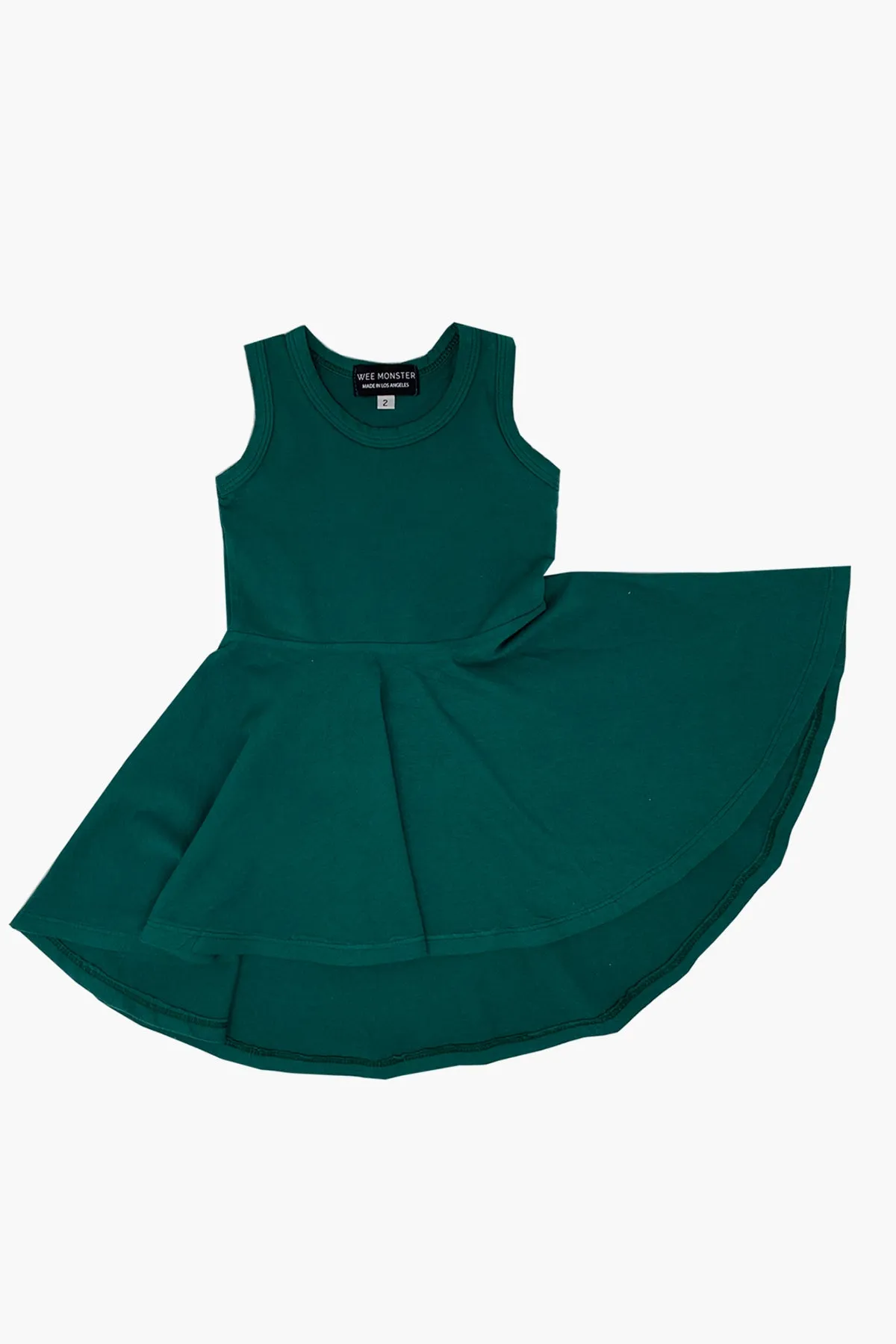 Wee Monster Solid Green Circle Girls Dress