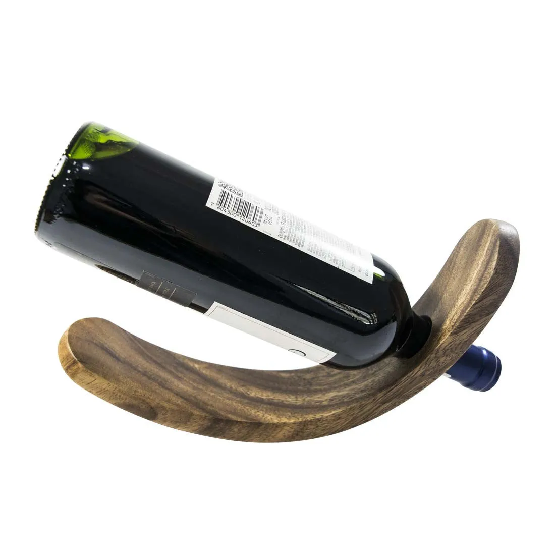 Wood Wine Holder Moon Shape